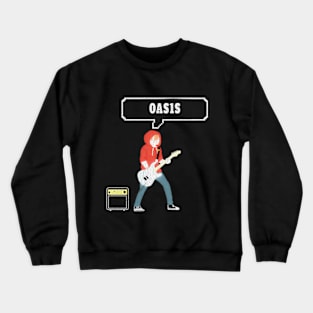 Play Oasis with Guitar Crewneck Sweatshirt